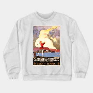 CADENABBIA TREMEZZO For Golf Tennis ENIT Retro Italy Travel Crewneck Sweatshirt